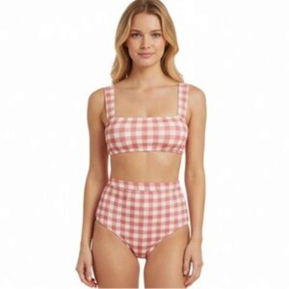 Ris-K‎ Plaid Gingham 2 Piece Bikini Swim Suit M